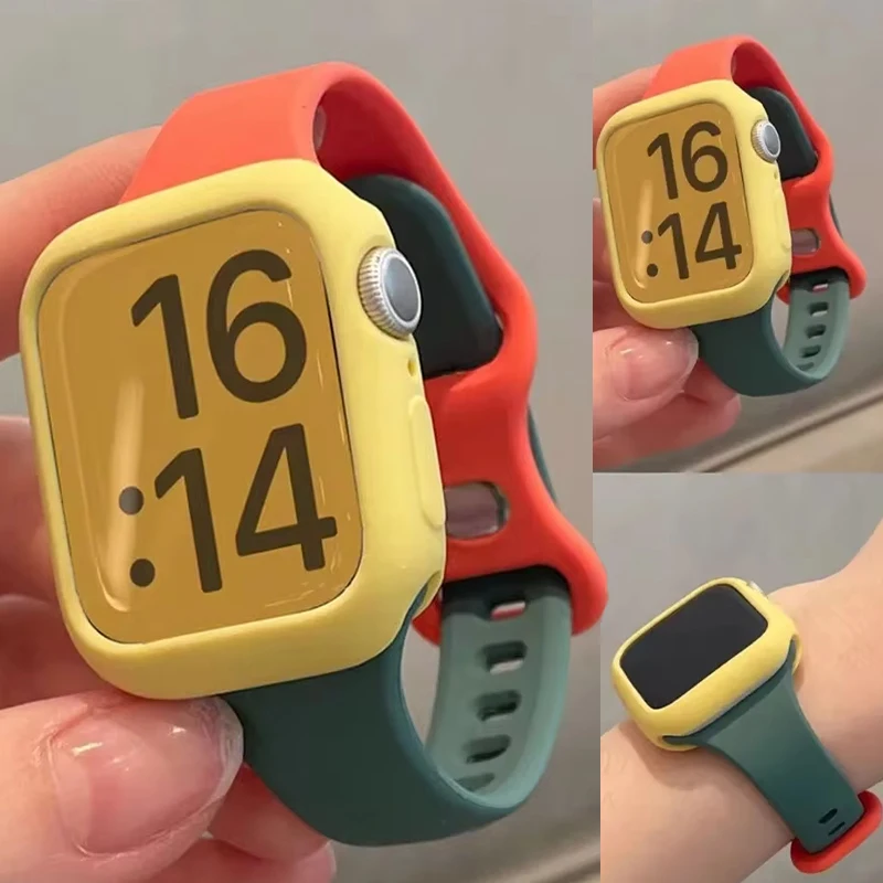 Apple Smartwatch Accessories - Case +Silicone Strap for Apple Watch
