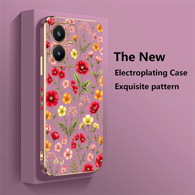 Cute Flower Pattern Case For V - Vivo V40 recension och pris