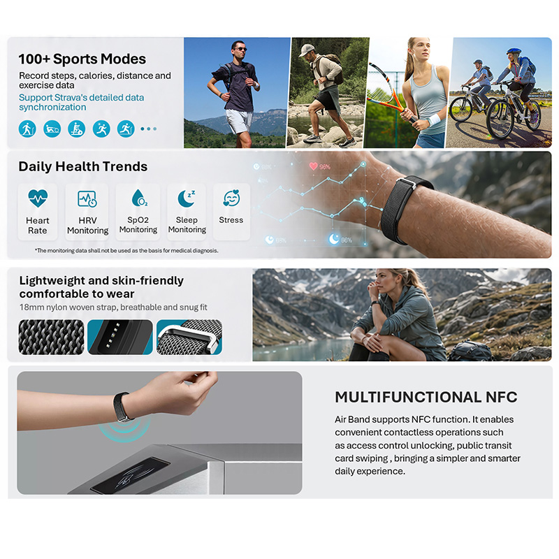 VALDUS Air Band Smart Bracelet - Android Smartwatch Accessories recension och pris