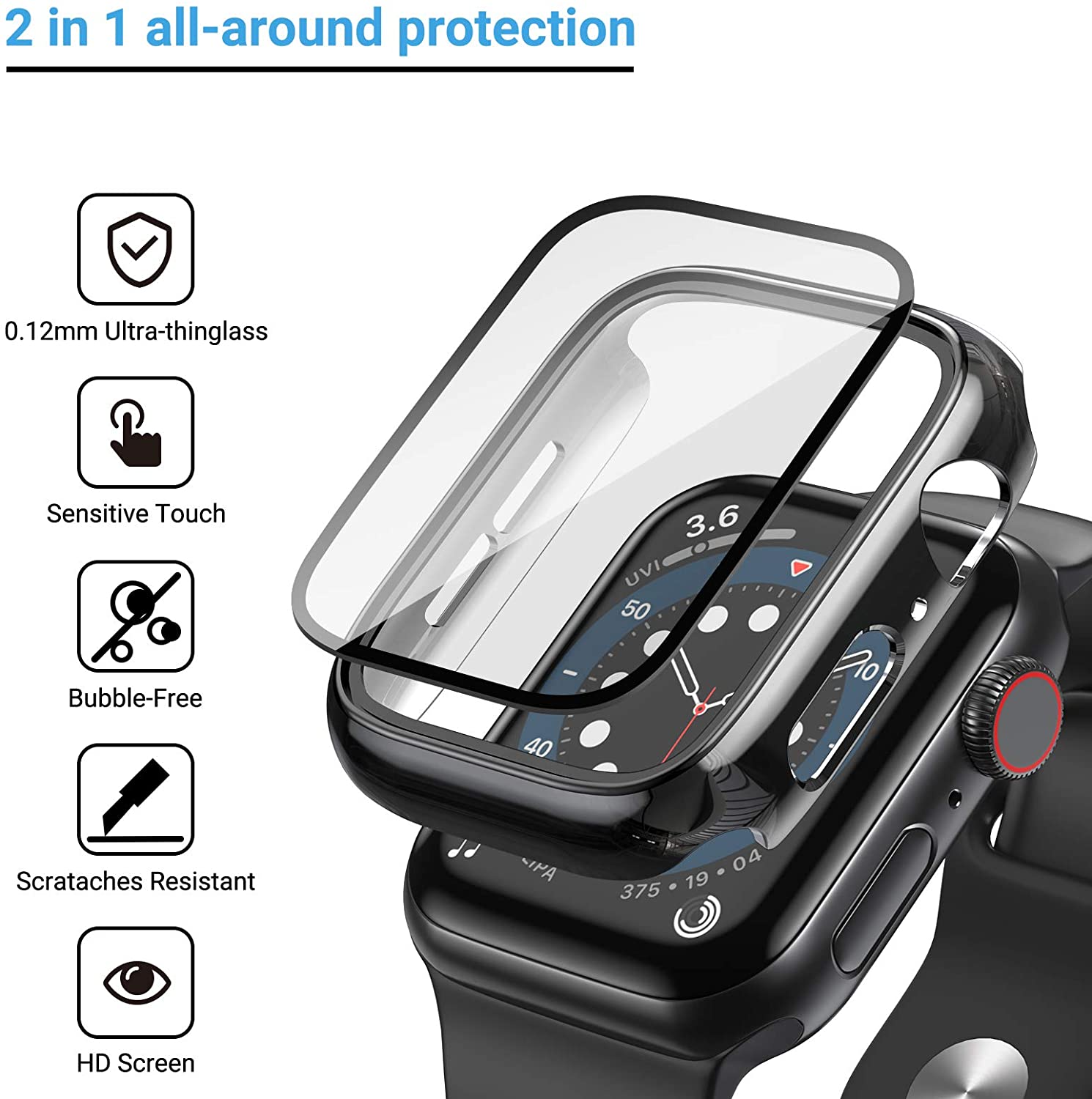 Glass+cover For Apple Watch Ca - Apple Smartwatch Accessories recension och pris
