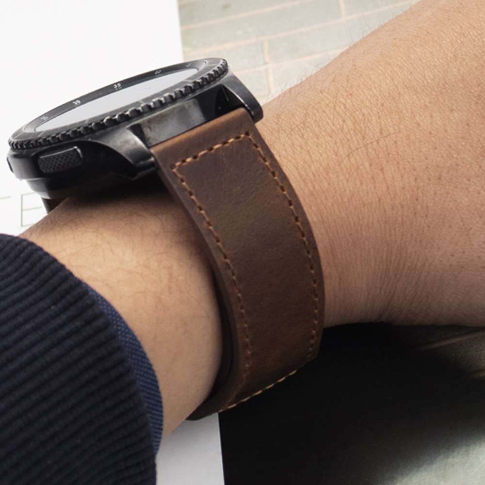 20mm 22mm Genuine Leather Watc - Smartwatch Accessories Shop recension och pris