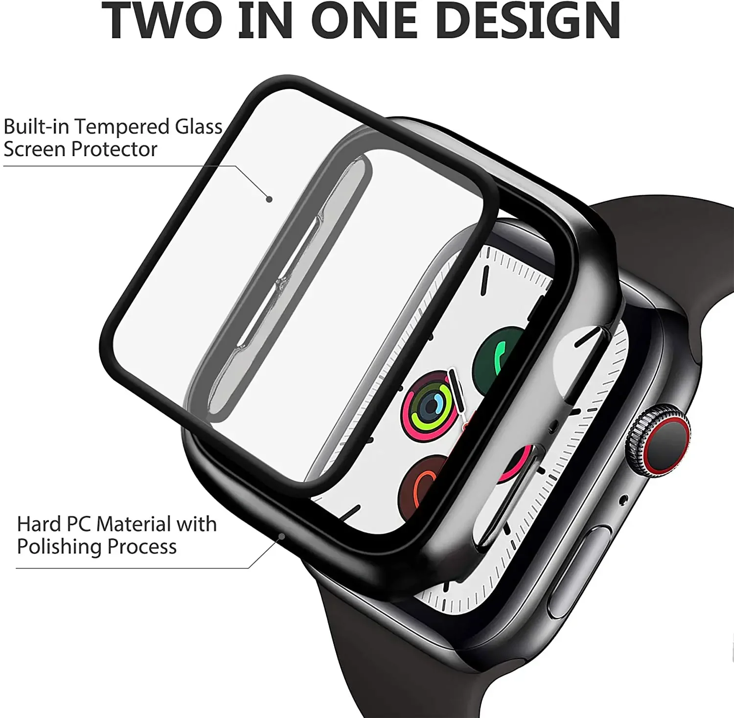 Tempered Glass+cover For Apple - Apple Smartwatch Accessories recension och pris