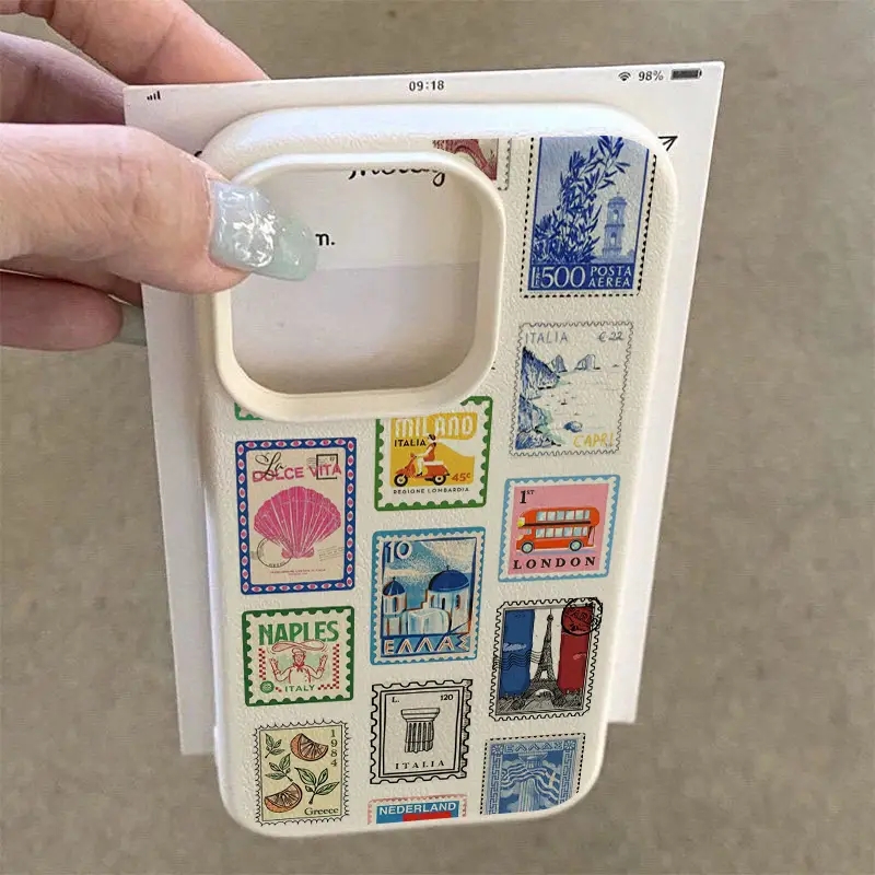 Vibrant Retro Stamp Lichee Des - Apple Iphone 15 recension och pris